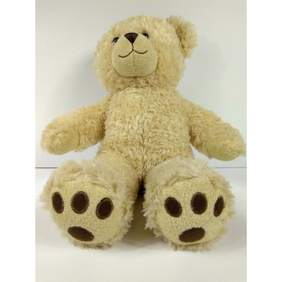 Build A Bear Curly Tan /Lite Brown 16" Teddy Bear Classic BABW Stuffed Plush Toy - Picture 2 of 6